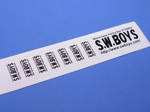 ソルト ウォーター ボーイズ Salt Water Boy's 白ミニ 集合 ステッカー　158-33mm