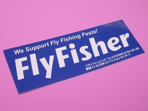 フライ フィッシャー 紺◆ FLY FISHER つり人社 トラウト 鱒 専門誌 180×65mm シール