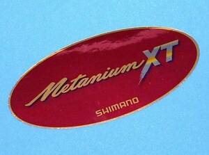 シマノ メタニュウム 赤ラメ調 SHIMANO ステッカー　109-50mm