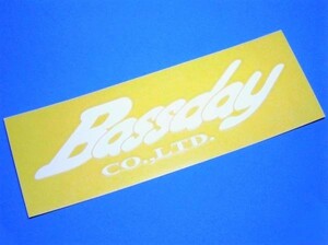 バスデイ Bassday CO.LTD 白 転写 カッティング シート ステッカー 230×80mm