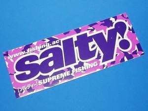 ソルティ salty ! 紫 フッシィング マガジン ステッカー　150-55mm