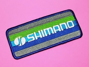 シマノ SHIMANO 旧 ロゴ ワッペン エンブレム　108×48mm 布製 パッチ