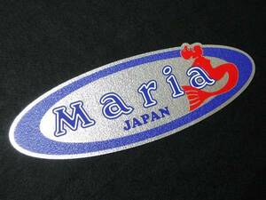 マリア ●大 マーメイド 青銀 ロゴ ◎型 Maria JAPAN ステッカー　40-19cm シール