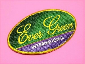 エバーグリーン インター ナチョナル Ever Green 緑紫 エンブレム ワッペン 117×66mm ロゴ パッチ
