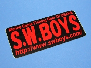 ソルト ウォーター ボーイズ S.W BOYS 黒◆ ステッカー　124mm