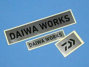 ダイワ ワークス 銀 DAIWA WORKS ステッカー 3枚組　98-20mm