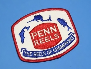  pen reel Champion red PENN REELS U.S.A badge patch 90-75mm