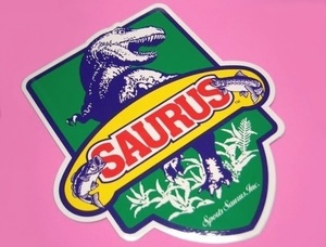 ザウルス スポーツ SAURUS 五画 緑 エンブレム ステッカー　155-175mm