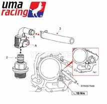 UmaRacingクイックリリースオイルブリーザーキャップ[M20/P1.5]青RG125ガンマ/ジクサー/RM125/ウルフ200/バンバン200/TS200RT/ジェベル200_画像6