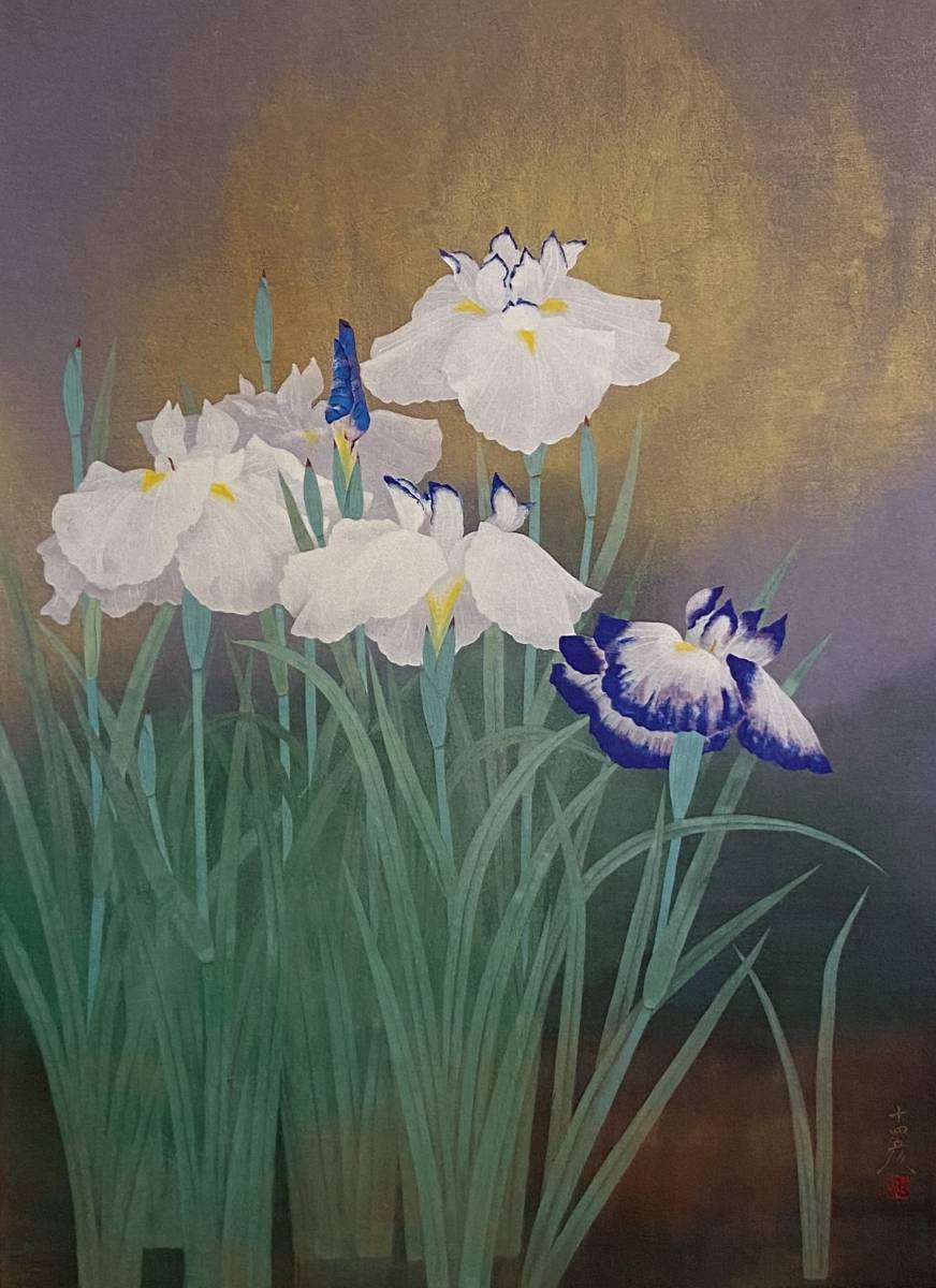 Toshihiko Oya, (Flower irises), rare art book paintings, Luxury new item and framed, Good condition, free shipping, painting, Japanese painting, others