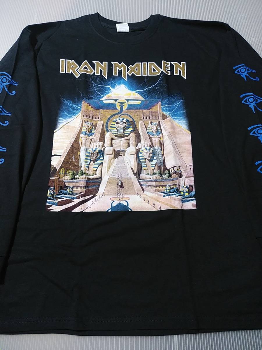 IRON MAIDEN 長袖Tシャツ powerslave 黒XL アイアンメイデン ロンT