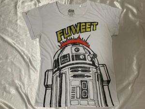 [ free shipping price cut negotiations welcome ] Star Wars R2D2 short sleeves T-shirt Lparoti white old clothes STARWARS manga white movie SF America USA robot 