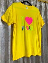 フラダンス Tシャツ ハワイ Hawaii アロハ Aloha Hawaiian ハワイアン シャツ トップス アイラブハワイ パウスカート 黄 ZUMBA ダンス LOVE_画像4