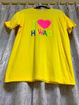 フラダンス Tシャツ ハワイ Hawaii アロハ Aloha Hawaiian ハワイアン シャツ トップス アイラブハワイ パウスカート 黄 ZUMBA ダンス LOVE_画像5