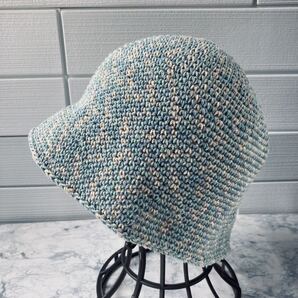 201 医療ケアバケットハット コットン ブルー系段染め