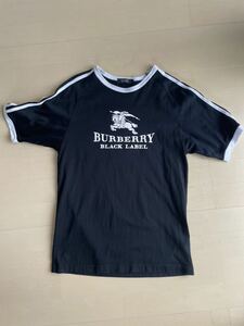 BURBERRY BLACK LABEL バーバリーブラックレーベル 半袖Tシャツ ■USED