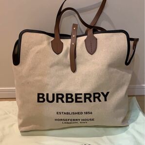 ★美品★BURBERRY バーバリー 8031319 LG SOFT BELT TOTE レザー トートバッグ ラージ