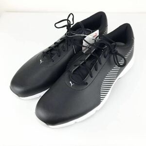 新品 PUMA プーマ メンズ ゴルフ シューズ スニーカー スパイク 靴 ドライブ golf ブラック 黒色 25.5cm FUSION FOAM EVAミッドソール