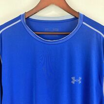 大きいサイズ UNDER ARMOUR アンダーアーマー レディース 半袖 Tシャツ トップス ブルー 青色 XLサイズ スポーツ トレーニング ウェア_画像3