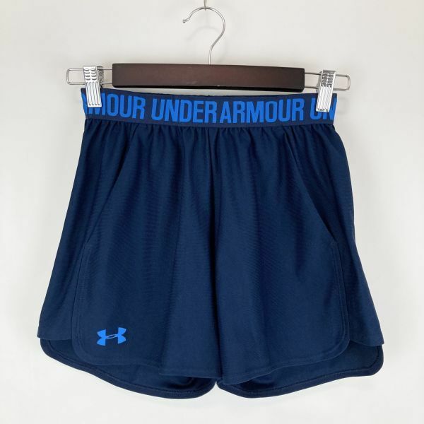 UNDER ARMOUR アンダーアーマー レディース ショートパンツ ズボン ネイビー 紺色 SMサイズ 機能素材 スポーツ トレーニング ランニング