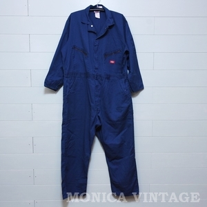 FA227◆メンズ古着【Dickies】オーバーオール つなぎ オールインワン 作業着 ワークパンツ DIY アオ