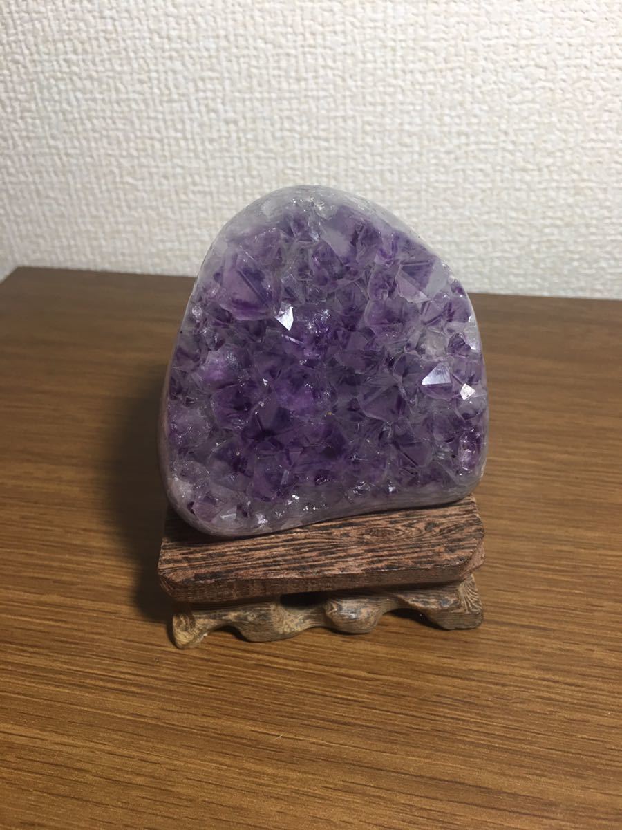 High quality amethyst dome mini cluster, rare color, pedestal included, free shipping, Handmade items, interior, miscellaneous goods, ornament, object