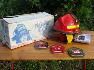 入手困難★箱付デッドストック【Paul Conway】お宝Rescue Helmet 「LEGACY5」★Red★Made in U.S.A.★本格仕様★防災オススメ♪