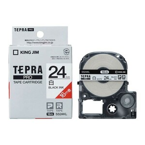 【未使用 箱なし 送料込み】1個 TEPRA PRO テープ SS24KL 24mm （16m巻・白ラベル・黒文字） テプラ 