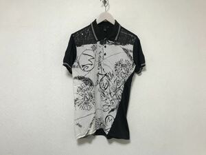  genuine article Alexander McQueen MCQ Mac cue cotton print polo-shirt with short sleeves men's business suit American Casual XS black black Turkey made 