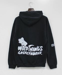 WILDTHINGS × GASIUS FABRICKワイルドシングス×ガシアス ファブリック パーカー コラボ黒S ワイルドシングスコラボスウェット 新品未使用