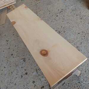 B-1009【101.5×25.7×2cm】国産ひのき　節板　テーブル 棚板 看板 一枚板 桧 檜 DIY