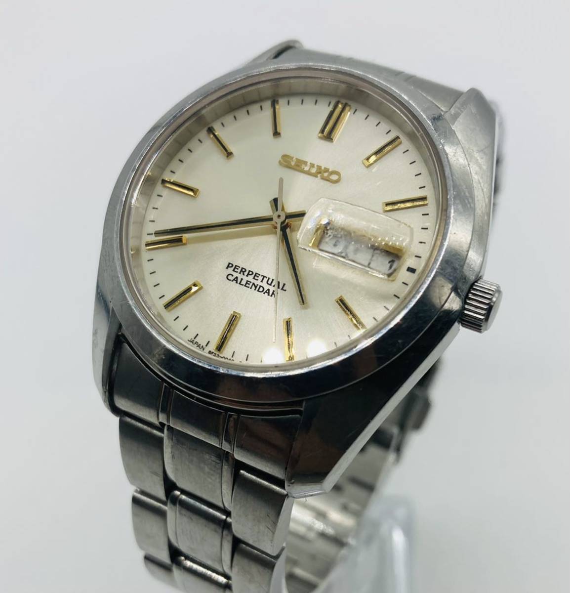 新品人気 ヤフオク! SEIKO 8F33-0040 パーペチュアル ... - 美品 セイコー 高品質大得価