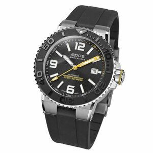  Epos EPOS спортивный b дайвер 3441ABKR черный циферблат новый товар наручные часы мужской 