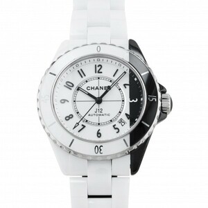  Chanel CHANEL J12paladoksH6515 white / black face new goods wristwatch men's 