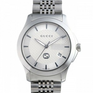  Gucci GUCCI G время отсутствует YA1264174 серебряный циферблат новый товар наручные часы мужской 
