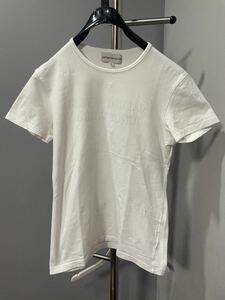 EMPORIO ARMANI半袖カットソー白Tシャツトップスグレーロゴレディース