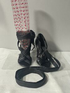  beautiful goods Tory Burch Tory Burch black black 23.5cm lady's Logo sandals 