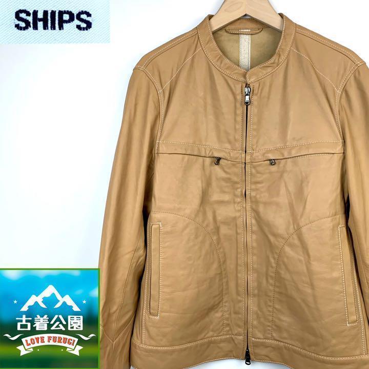 最安値販売中 SHIPS　ライダースジャケット　レディース　シープスキン　羊革　本皮 ライダースジャケット