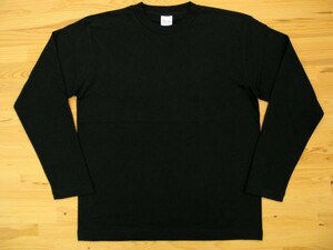 Printstar 00102-CVL 5.6oz ヘビーウェイト長袖Tシャツ Sサイズ ブラック 1枚 無地 ロンT 新品 ゆうパケット330円or350円発送可 黒