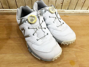 2119*new balance/ New balance женский Golf BOA dial тип шиповки обувь WGB574WS 23cm оттенок белого туфли для гольфа *