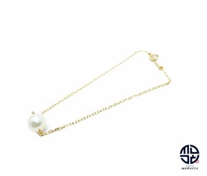 MIKIMOTO ミキモト K18 18金イエローゴールド アコヤパール 真珠 約7.5mm ブレスレット アクセサリー