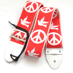  new goods guitar strap ACE reprint ACE-6 red PEACE & DOVE