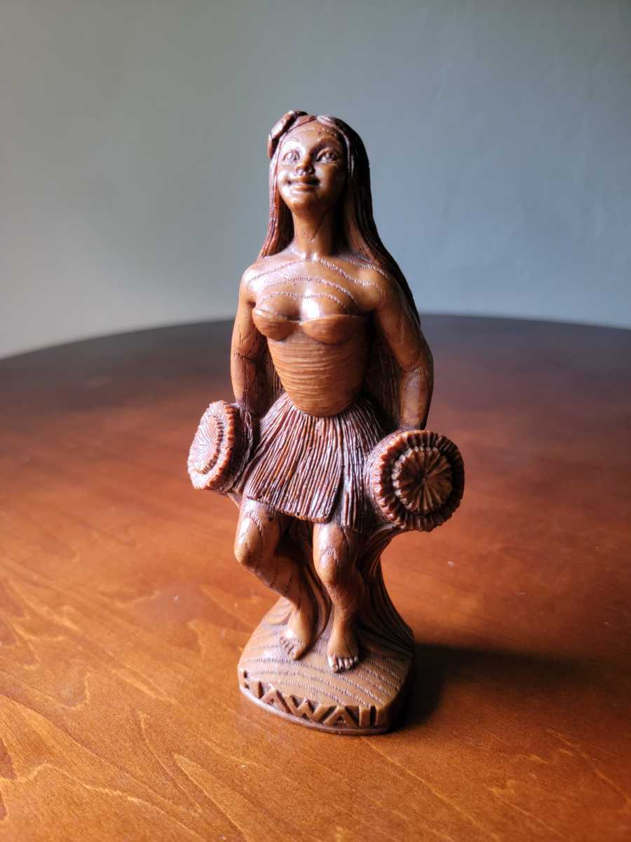 販促通販 レアです、ハワイの女性の、置物★アンティーク 工芸品