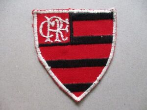 70s CRフラメンゴ サッカー 手振り刺繍ワッペン/リオデジャネイロFLAMENGOブラジルSOCCERパッチFOOTBALL蹴球CBFアップリケpatches V181