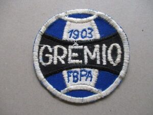 70s グレミオFBPAサッカー 手振り刺繍ワッペン/GREMIO FBPAセリエAブラジルSOCCERパッチFOOTBALL蹴球CBFアップリケpatches V181