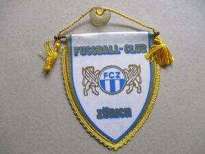 80s FCチューリッヒFUSSBALL-CLUB ZURICHサッカー タペストリー/スイス壁掛けエンブレム紋章SOCCERパッチFOOTBALLリーグ蹴球tapissery V181