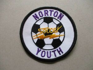 90s NORTON YOUTH SOCCERサッカー刺繍ワッペン/ノートンUSAアメリカVintageビンテージSOCCERパッチFOOTBALLアップリケpatches V183