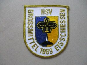 HSV GROSSMITTEL EISSCHIESSEN 1969ワッペン/筋肉トレーニング筋トレ アップリケ刺繍patches武道スポーツ V183