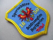 SPORTSCHTZE TIROL SCHTZENGILDE HOPFGARTEN チロル射撃ワッペン/Aシューティングpatchesスポーツ狩猟オーストリア紋章エンブレム V183_画像2