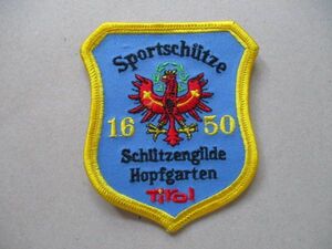 SPORTSCHTZE TIROL SCHTZENGILDE HOPFGARTEN チロル射撃ワッペン/Aシューティングpatchesスポーツ狩猟オーストリア紋章エンブレム V183